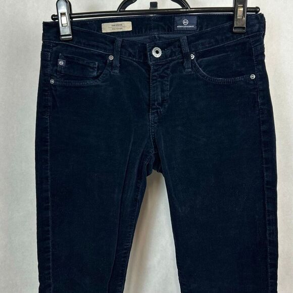 Adriano Goldschmied AG The Stevie Slim Straight Corduroy Pants Sz 26R Black - Picture 2 of 12